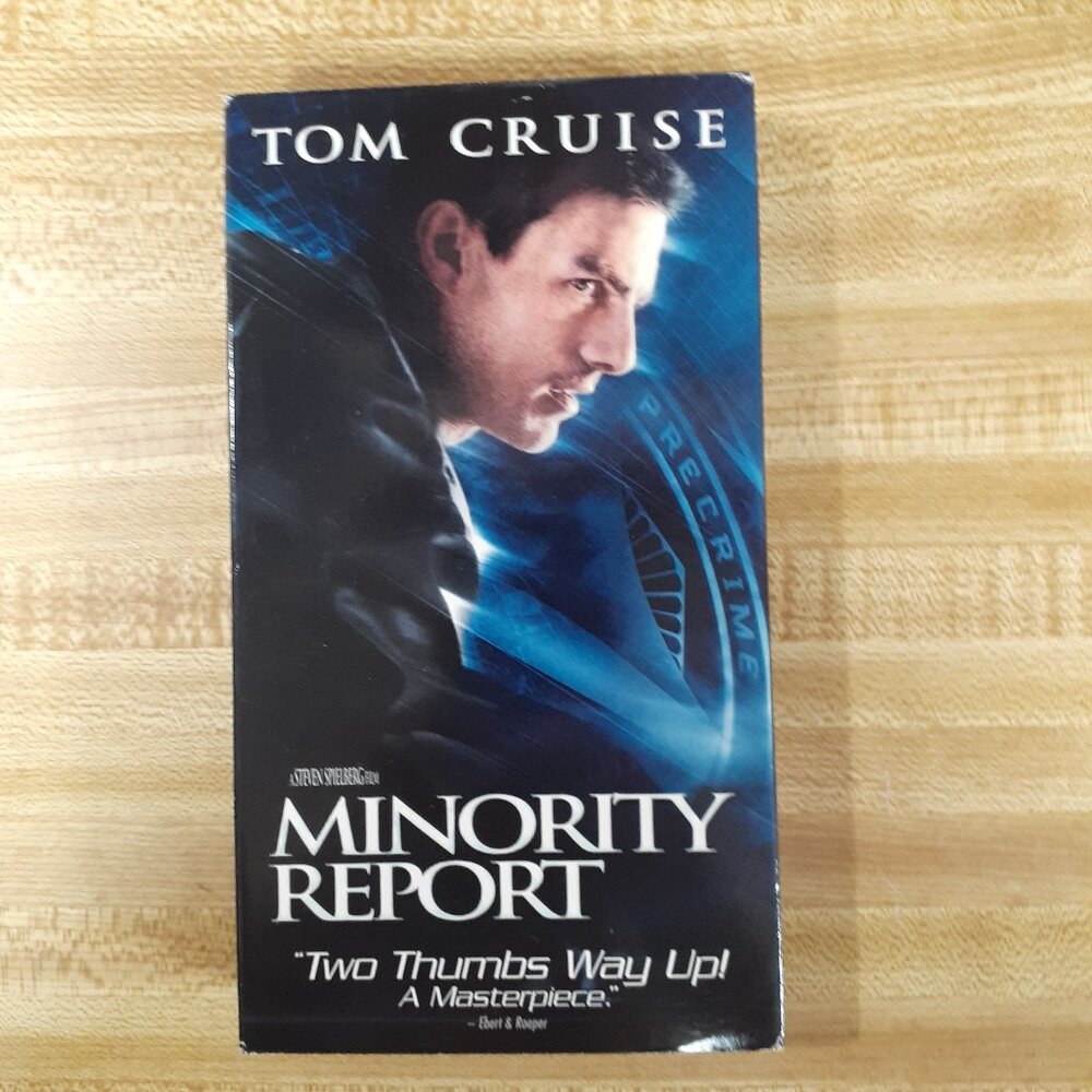 Minority Report 2002 VHS Steven Spielberg Philip K. Dick Sci Fi Cyberpunk Y2K VG